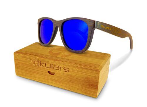 Okulars® Dark Bamboo • Sky Blue