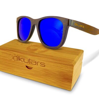 Okulars® Dark Bamboo • Sky Blue