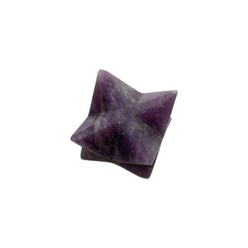 Petite étoile Merkaba, 2cm, Lépidolite 1