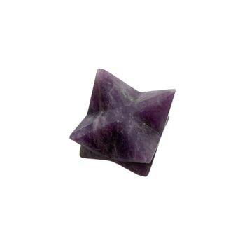 Petite étoile Merkaba, 2cm, Lépidolite 2