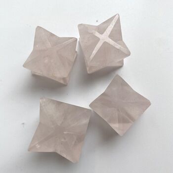 Petite étoile Merkaba, 2 cm, quartz rose 3