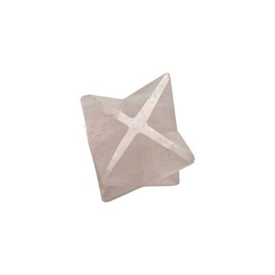 Petite étoile Merkaba, 2 cm, quartz rose