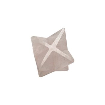 Petite étoile Merkaba, 2 cm, quartz rose 1