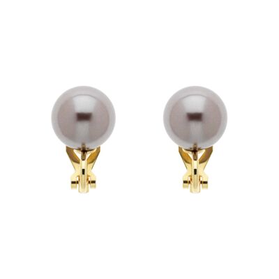 Boucles d'oreilles clip Bronze Pearl Stud