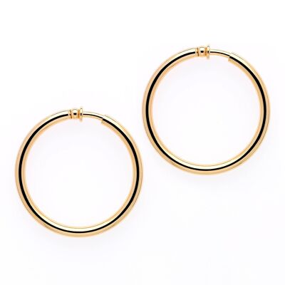 Boucles d'oreilles à clip grand créoles dorées