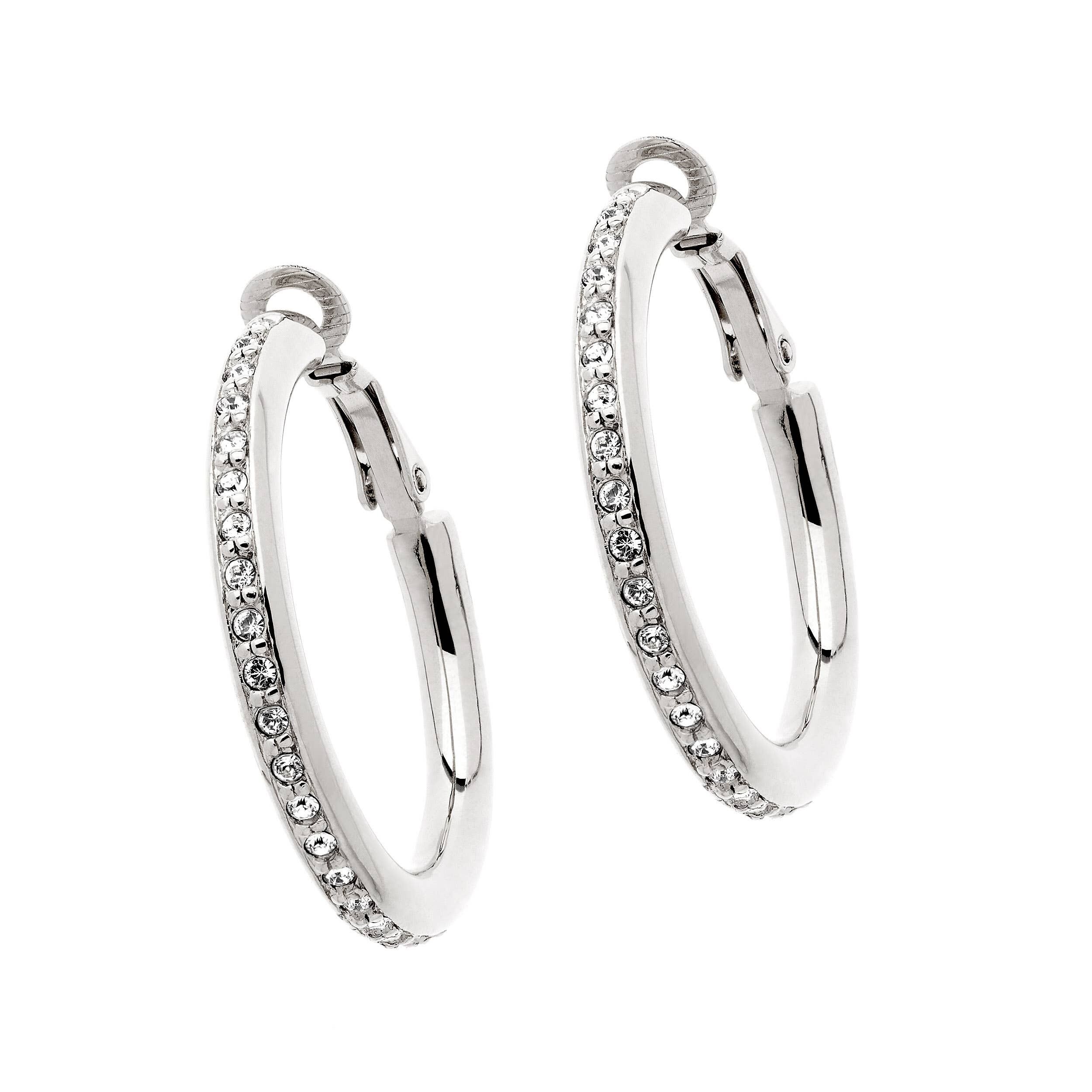 Fashion Luxury 120MM Rhinestone Big Circle Hoop Earrings Bling Crystal Punk  Round Earrings Jewelry Wholesale Accessories Gift