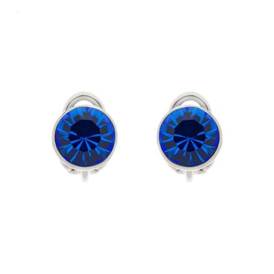 Sapphire Crystal Stud clip on Earrings