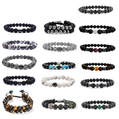 Natural stone beaded bracelet | pack of 60 | various bracelets | SALE