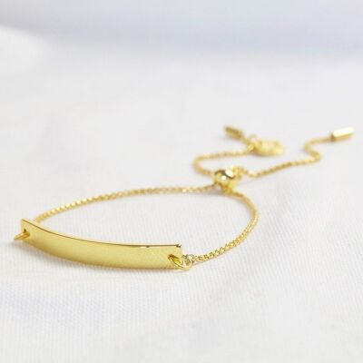 Bracelet chaîne vénitienne dorée et barre incurvée