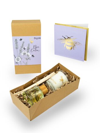 Coffret cadeau de parfum de maison Bee Calm lavande et géranium