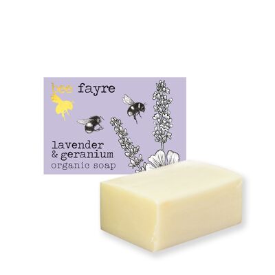 Bee Calm Lavender & Geranium Organic Soap