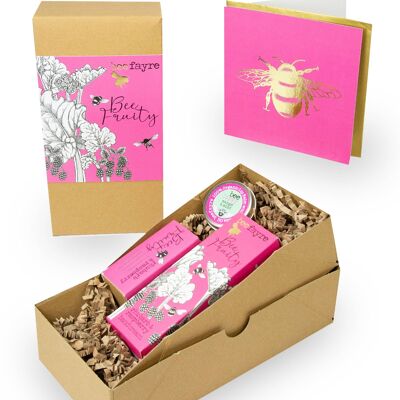 Bee Fruity Rhubarb & Raspbery Pamper Gift Set
