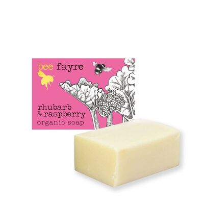 Bee Fruity Rhubarb& Raspberry Organic Soap