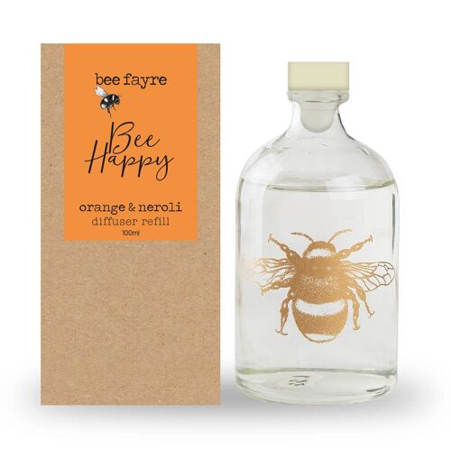 Bee Happy Orange & Neroli Reed Diffuser Refill