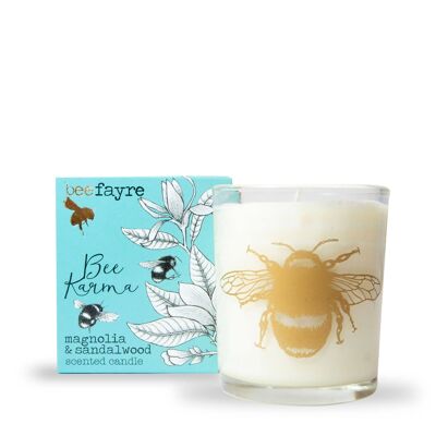 Bee Karma Magnolia & Sandalwood Large Scented Candle