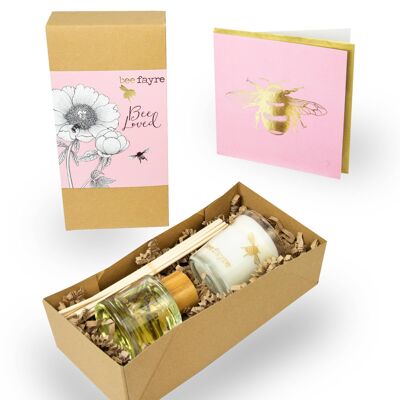 Bee Loved Peony Rose Home Fragrance Gift Set