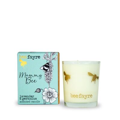 Mummy Bee  Lavender & Geranium Small Scented Candle