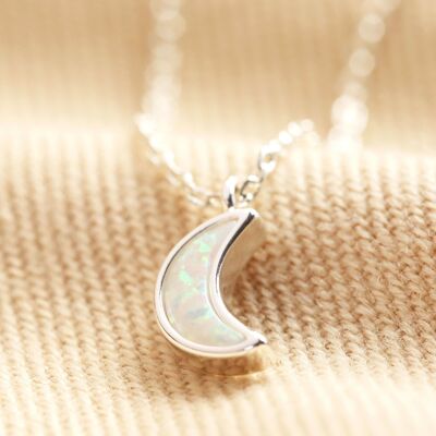 Collier Opale Lune en Argent