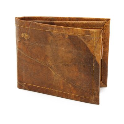 Wallet with coin compartment, small, unisex cognac