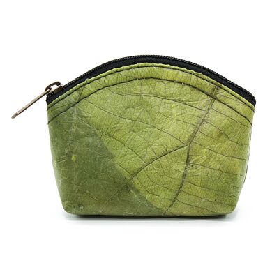 Coin purse made of leaves in green