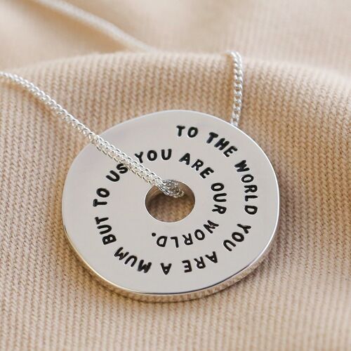 Meaningful Words Mum Pendant Necklace