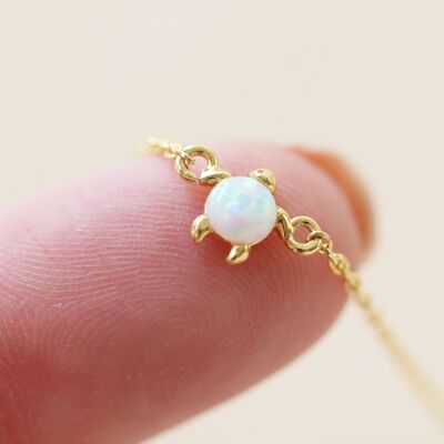 Opal Turtle Bracelet in Gold