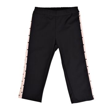 PANTALON BÉBÉ NOIR / POUDRE - pois 1