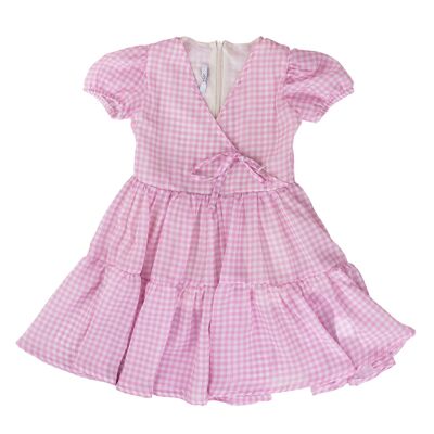 BABY FANTASIA DRESS - rosafarbener Vichy-Gürtel