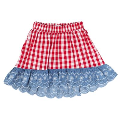 FALDA BEBE BLANCO / ROJO