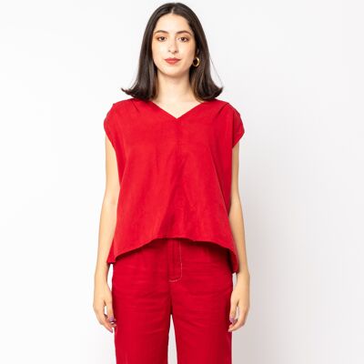AGUILA Red open back top