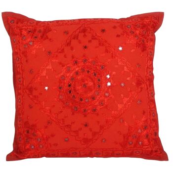 Coussin à sequins Yuva 40x40 cm avec remplissage & application de métal équipé Coussin décoratif Boho Chic carré 3