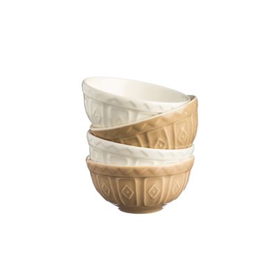 CANE set of 4 preparation bowls, diameter: 10 cm, 4 x 175 ml