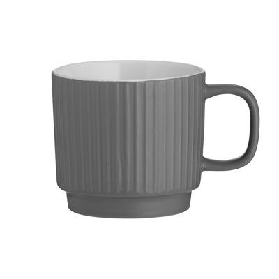 EMBOSSED mug, light grey, 350 ml
