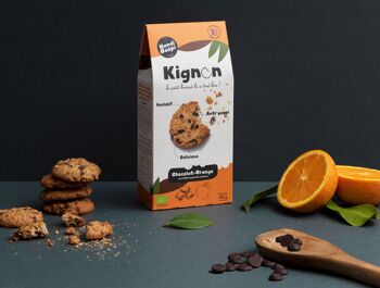 Biscuit anti-gaspi & inclusif CHOCOLAT-ORANGE format EMBALLE (Paquet de 150g) 1