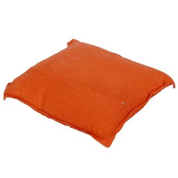 Coussin à sequins Yuva Orange 40x40 cm avec remplissage & application en métal équipé Coussin décoratif Boho Chic carré 6