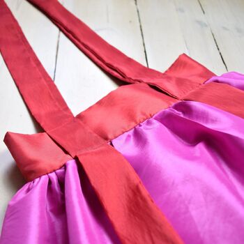 Sac fourre-tout en satin - Taffetas rose et rouge 8