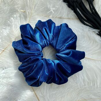 Chouchou Velours Bleu 4