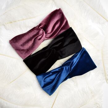 Bandeau en Velours Noir 3