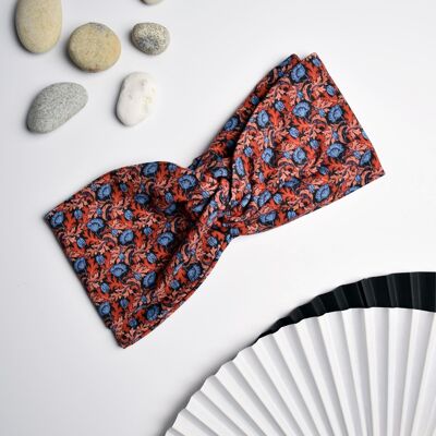 Bandeau noué torsadé à imprimé Liberty