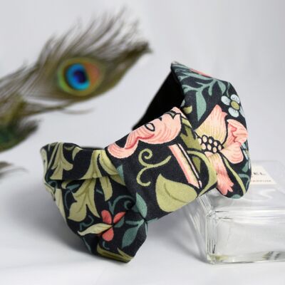 William Morris Compton Baumwoll-Stirnband mit Blumendruck