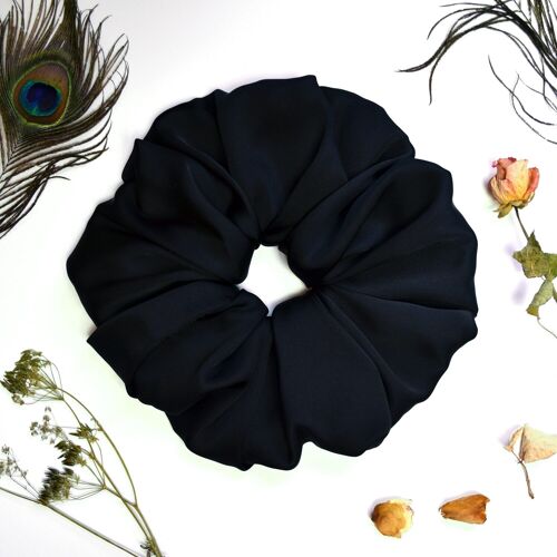 Oversized Black Scrunchie, Extra Large Scrunchie in Black