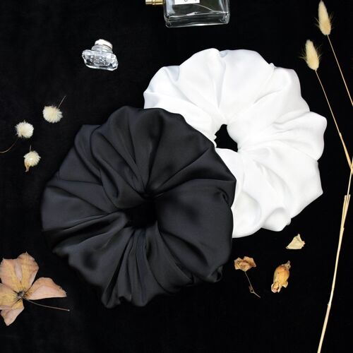 Oversized Scrunchies in Black and White