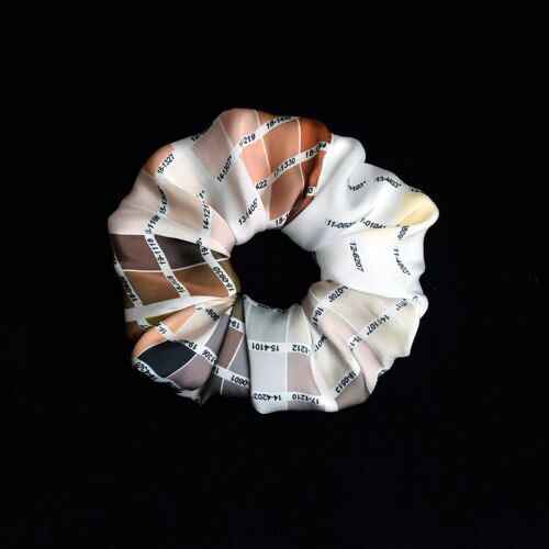 Pantone Colour Swatch Satin Scrunchie in Metallics