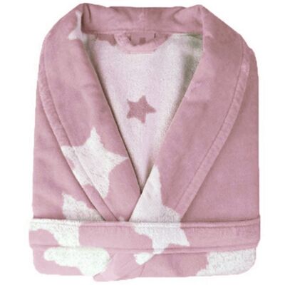 Badjas - Stella - 360 grams velour - roze - maat S