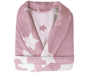 Peignoir - Stella - velours 360 grammes - rose - taille S 1