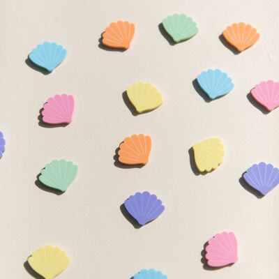 SET OF 3 PASTEL SHELL MAGNETS