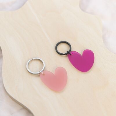 HEART TRANSLUCENT KEY RING