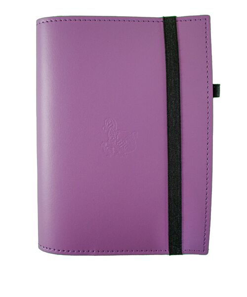 Genuine Leather A5 Slipcover - Purple
