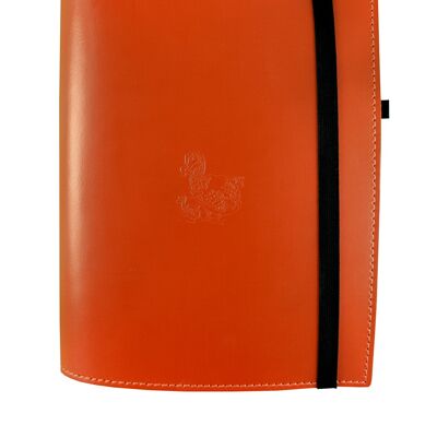 Genuine Leather A5 Slipcover - Orange