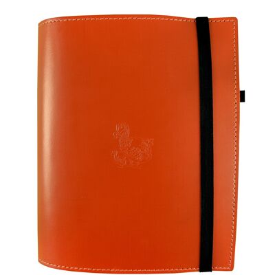 Genuine Leather A5 Slipcover - Orange